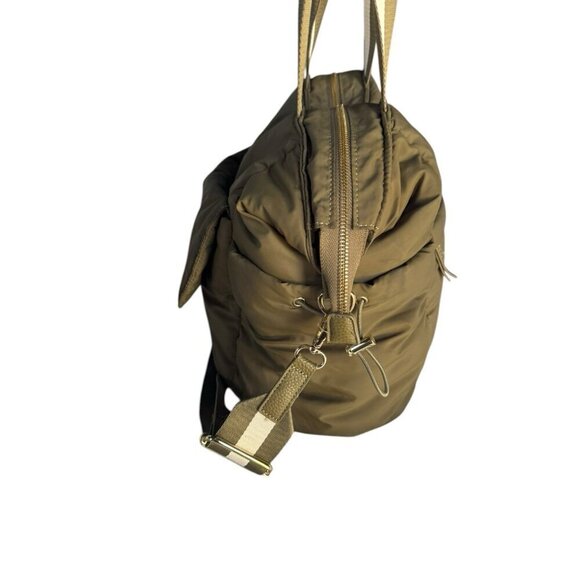 Tommy Bahama Go Everywhere Olive Green Cargo Tote Puffer Bag Detachable Strap - Picture 3 of 15